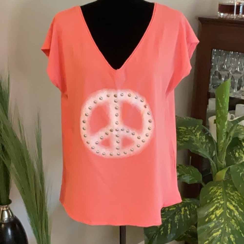 POL - Orange Boxy Cap Sleeve Tee - NEW